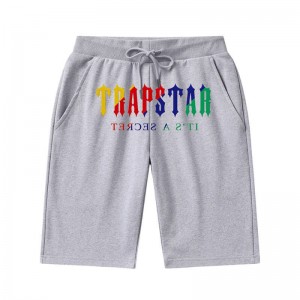 Pantaloni Scurti Trapstar Barbati It's a Secret Shinning Galaxy Gri Romania | HS06-828