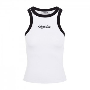 Top Trapstar Dama Racer Vest Albi Negrii Romania | ED85-239