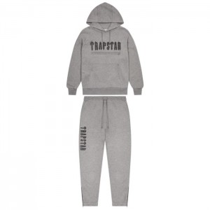 Trening Trapstar Barbati Decoded Chenille 2.0 Hoodie Gri Romania | FZ12-339