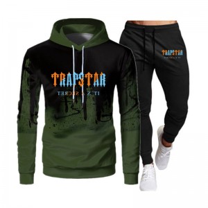 Trening Trapstar Barbati It's a Secret Printed Logo Kaki Romania | TA09-935