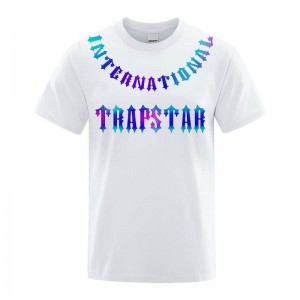 Tricou Trapstar Barbati 3D Printed Tiger Albi Romania | NL99-933