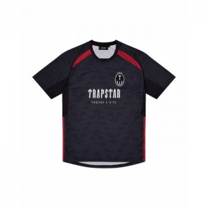 Tricou Trapstar Barbati Irongate Football Jersey Negrii Rosii Romania | HU86-764