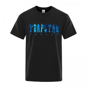 Tricou Trapstar Barbati London Chenille Tee Negrii Romania | FZ41-512