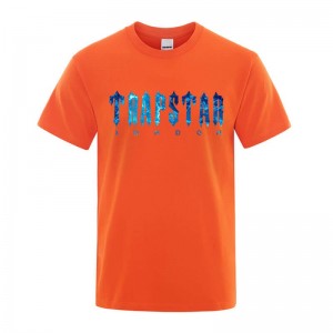 Tricou Trapstar Barbati London Chenille Tee Portocalii Romania | DF56-514