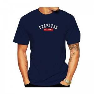 Tricou Trapstar Barbati London Co-Branded Scurte Sleeve Albastri Romania | OI51-480