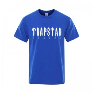 Tricou Trapstar Barbati London Letter Printed Albastri Romania | YD65-322