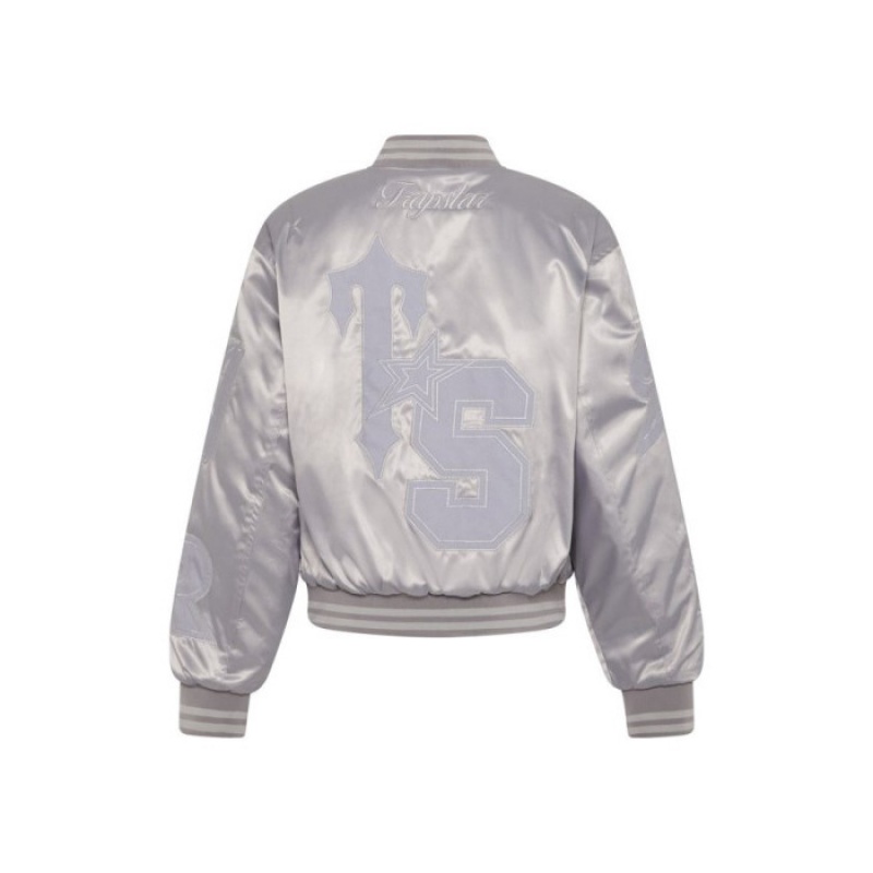 Geaca Trapstar Dama Wildcard Stadium Jacket Argintii Romania | KU33-794