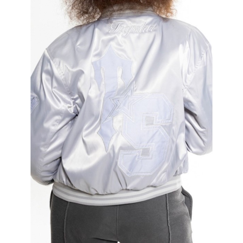 Geaca Trapstar Dama Wildcard Stadium Jacket Argintii Romania | KU33-794