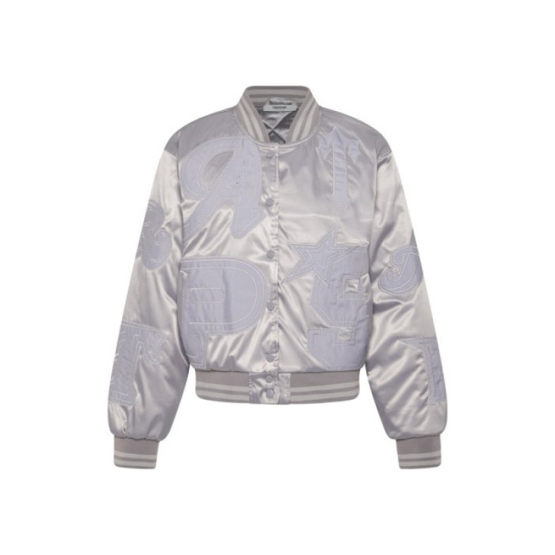 Geaca Trapstar Dama Wildcard Stadium Jacket Argintii Romania | KU33-794