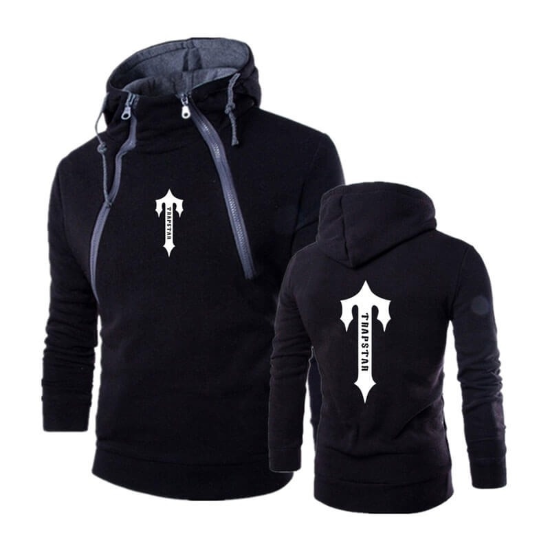 Hanorac cu Gluga Trapstar Barbati Zip Up Negrii Romania | PD72-900