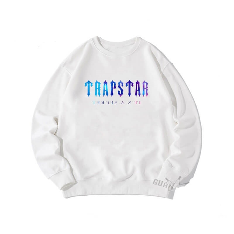 Hanorace Trapstar Barbati Crewneck It\'s a Secret Albi Romania | ZB34-438