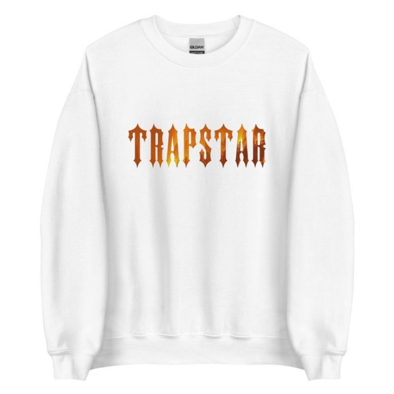 Hanorace Trapstar Barbati Fire Logo Albi Romania | TO70-529