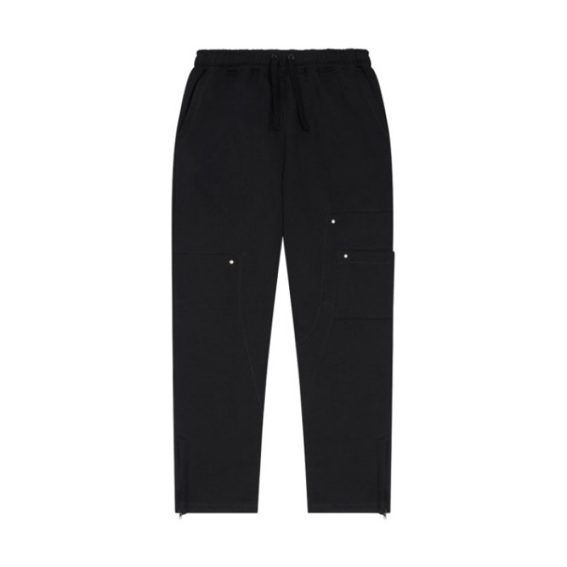 Pantaloni Trapstar Barbati Hyperdrive Reinforced Rivet Joggers Negrii Romania | KV17-891