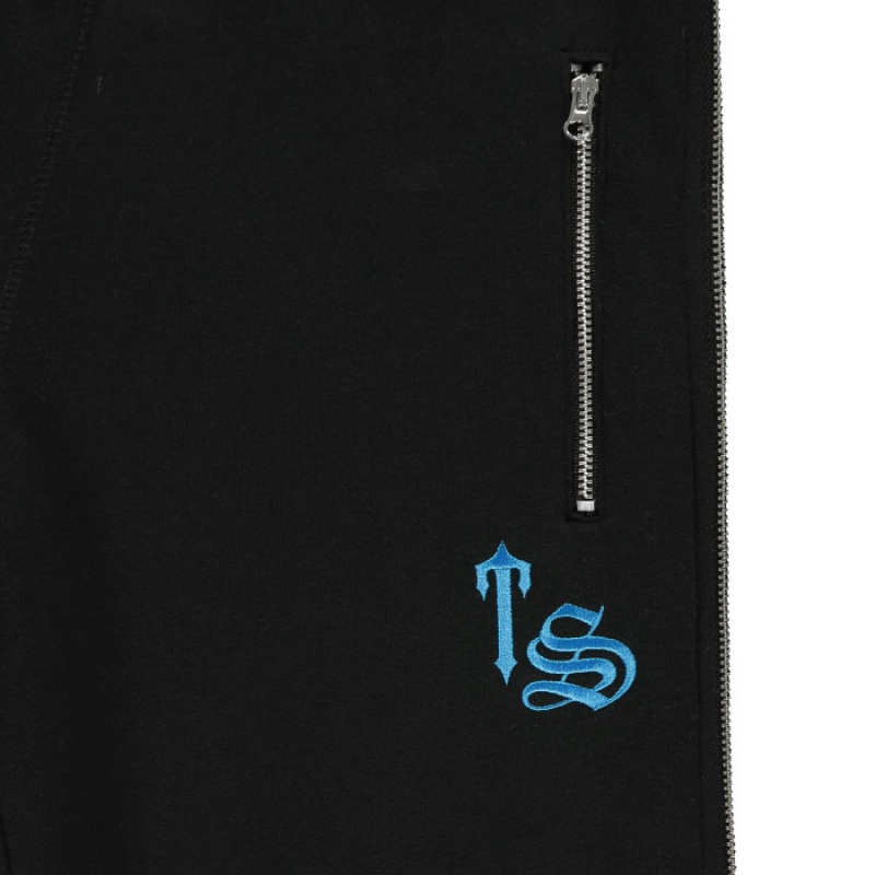 Pantaloni Trapstar Dama Script Zip Leg Jogging Bottoms Negrii Turcoaz Romania | GW88-122