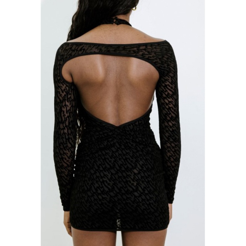 Rochie Trapstar Dama Jacquard Mesh Negrii Romania | XK87-943