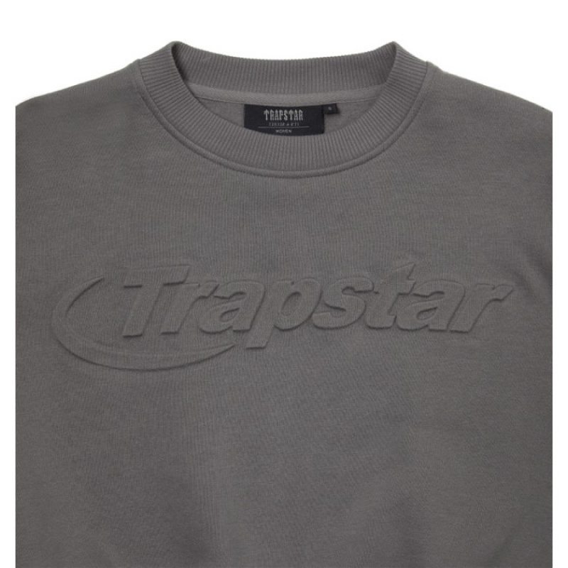 Top Trapstar Dama Hyperdrive Crewneck Gri Romania | DP77-134