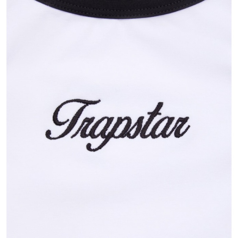 Top Trapstar Dama Racer Vest Albi Negrii Romania | ED85-239