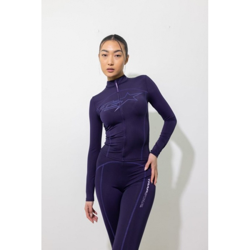 Top Trapstar Dama TS-Star Zip Violet Romania | MO62-797