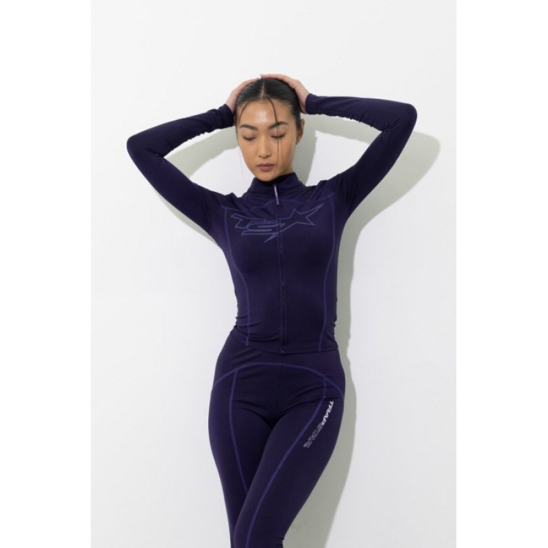 Top Trapstar Dama TS-Star Zip Violet Romania | MO62-797