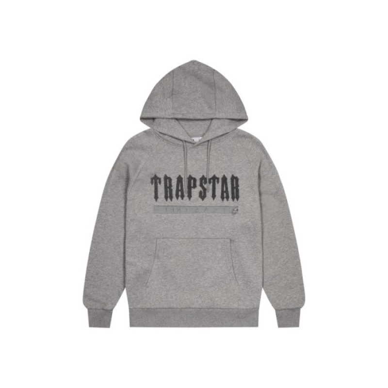 Trening Trapstar Barbati Decoded Chenille 2.0 Hoodie Gri Romania | FZ12-339