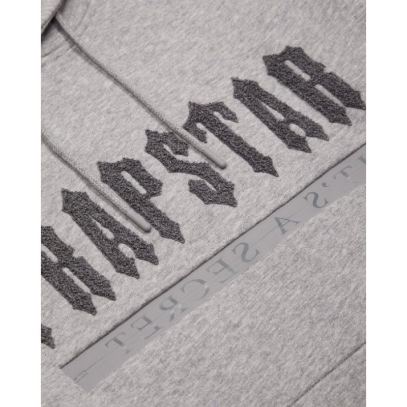 Trening Trapstar Barbati Decoded Chenille 2.0 Hoodie Gri Romania | FZ12-339