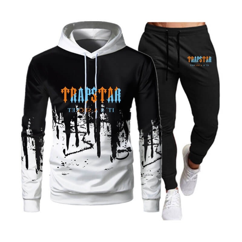 Trening Trapstar Barbati It\'s a Secret Printed Logo Albi Romania | KO47-829