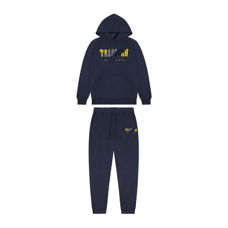 Trening Trapstar Barbati Navy Chenille Decoded Hoodie Bleumarin Galbeni Romania | LX10-331