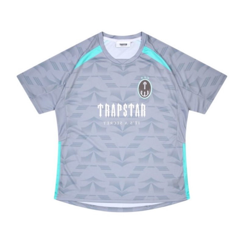 Tricou Trapstar Barbati Irongate Football Jersey Gri Albastri Romania | KP73-894