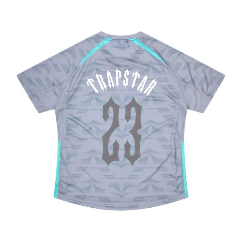 Tricou Trapstar Barbati Irongate Football Jersey Gri Albastri Romania | KP73-894