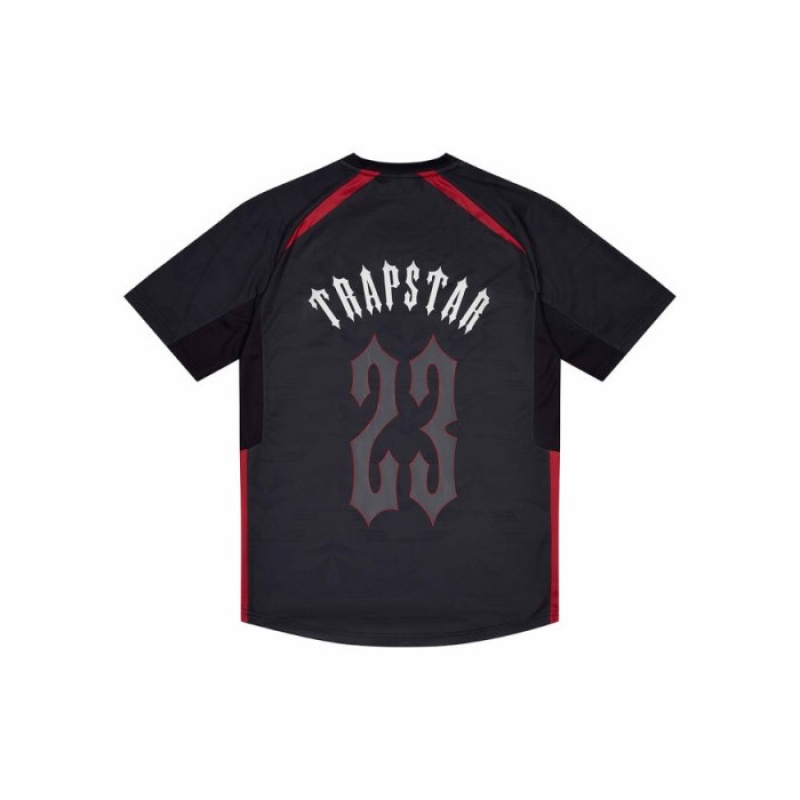 Tricou Trapstar Barbati Irongate Football Jersey Negrii Rosii Romania | HU86-764