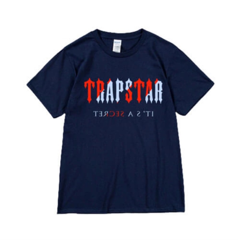 Tricou Trapstar Barbati It\'s a Secret Scurte Sleeve Albastri Romania | GY73-303