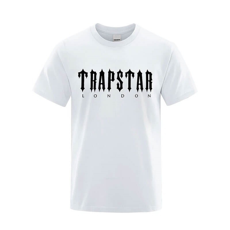 Tricou Trapstar Barbati London Letter Printed Albi Romania | NU84-733