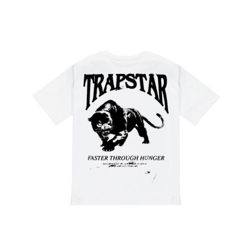 Tricou Trapstar Barbati Panthera Tee Albi Romania | ZN02-543