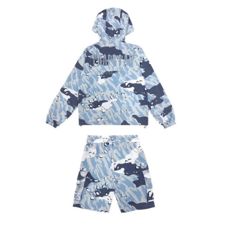 Îmbrăcăminte Exterioară Trapstar Barbati Decoded Camo Windbreaker Albastri Camuflaj Romania | PA12-975