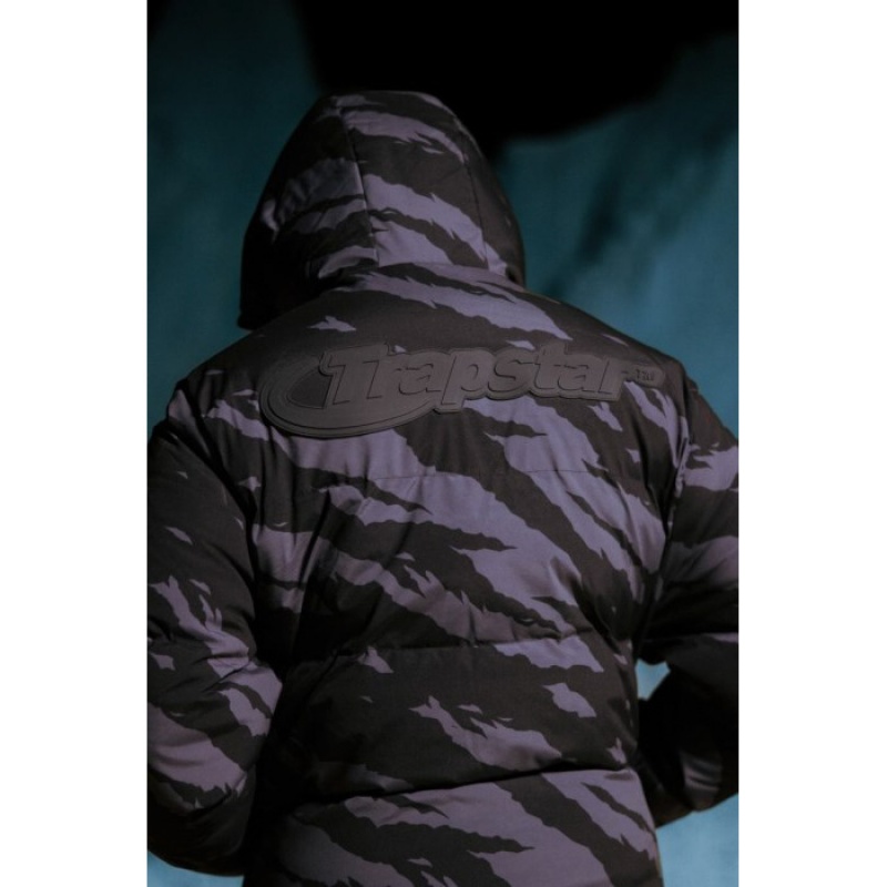 Îmbrăcăminte Exterioară Trapstar Barbati Hyperdrive Technical Puffer Gri Camuflaj Romania | NP90-617