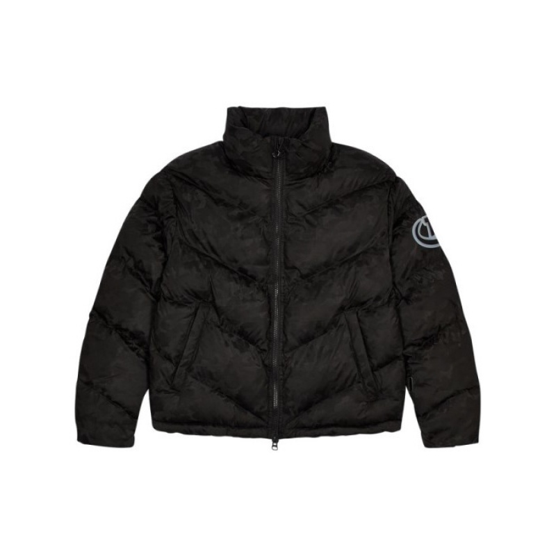 Îmbrăcăminte Exterioară Trapstar Barbati Hyperdrive Sleeve Puffer Negrii Camuflaj Romania | QM03-578